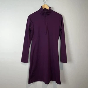 Title Nine Kleid Damen klein lila pflaume 1/4-Reißverschluss Langarm versteckte Reißverschlusstasche - Bild 1 von 10