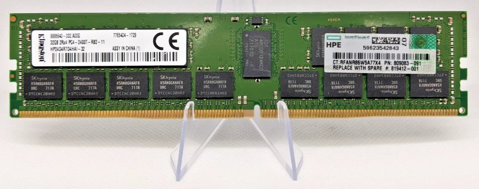 Kingston 32GB DDR4-2400T ECC Server Memory HP24D4R7D4HAI-32 809083-091 - Image 1 of 1