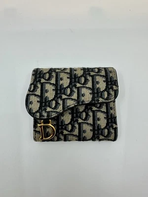 Cartera Dior Saddle Lotus en jacquard oblicuo Dior en azul Foto 1 de 4