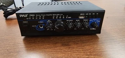Pyle PTAU45 2 x 120W Stereo Power Amplifier USB/2 AUX/CD & Mic Inputs free ship - Image 1 of 2