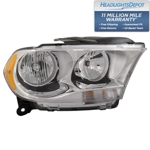 Headlight Chrome Right Passenger Halogen Fits 2011-2013 Dodge Durango - Picture 1 of 7