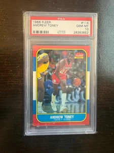 1986-87 Fleer Basketball PSA 10 Gem Mint - Andrew Toney #114 - Picture 1 of 2