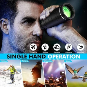 40x60 High Definition Monocular Telescope with Smartphone Adapter BAK4 Prism FMC - Picture 1 of 6