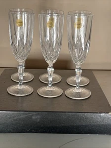 Juego de 6 flautas de champán de cristal Capri - Imagen 1 de 7