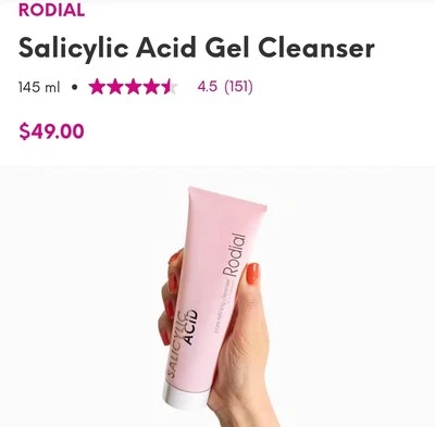 Limpiador en gel con ácido salicílico Rodial Foto 1 de 4