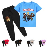 Roblox Boys Girls Kids Cartoon Short Sleeve T Shirt Tops Summer Casual Costumes Ebay - us 52 37 offchildren roblox game tee tops boy summer short t shirt clothes girls casual white tshirt for kids t shirt costume baby tx100 in