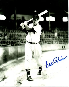 Foto autografiada 8x10 de Eddie Robinson 1949 1950 de los senadores de Washington All-Star certificado de autenticidad - Imagen 1 de 1