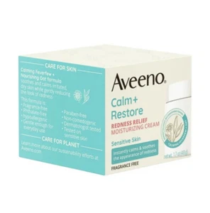 Aveeno Calm + Restore Redness Relief Moisturizing Facial Cream 1.7 Oz New NIB - Picture 1 of 3