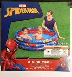 Marvel Spiderman 3 Ring Inflatable Pool Bestway - Foto 1 di 4