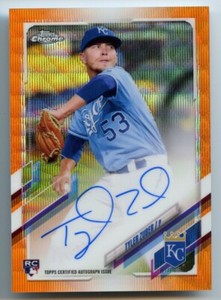 2021 Topps Chrome Tyler Zuber Orange Wave Refractor Rookie Auto 09/25 #RA-TZ