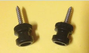 Genuine Schaller Lock Strap Button Black set 2 for Gibson Fender Electric Guitar - Picture 1 of 3