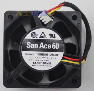 Sanyo 109R0612D401 12V 0.21A 60*60*25mm 3pin fan - Picture 1 of 1