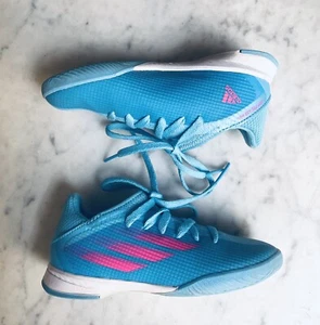 Size 11 Adidas X SpeedFLow.3 Unisex Children’s Soccer Cleats Shoes Blue/Pink - Picture 1 of 5