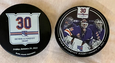 NY RANGERS HENRIK LUNDQVIST JERSEY RETIREMENT NIGHT HOCKEY PUCK 30 MSG 1/28/2022 Cover