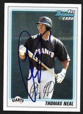 2010 BOWMAN BP 99  Thomas Neal  SAN FRANCISCO GIANTS  SIGNED AUTOGRAPH AUTO COA