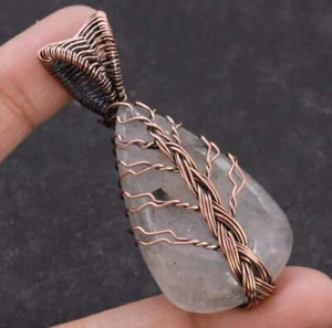 Black Rutile Tree of Life Copper Pendant of 2" - Picture 1 of 3