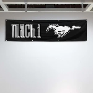 Bandera de regalo de cumpleaños para fanáticos Ford Mustang Mach 1 2x8 ft - Imagen 1 de 1
