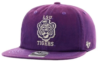 47’ LSU Tigers Men’s Purple Dusted Double Play Cap Captain Adjustable Hat New - Image 1 of 4