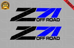 Z71 Off Road Decal Set Fits Chevy 1997-1999 Silverado GMC Truck Vinyl black/blue - Picture 1 of 1