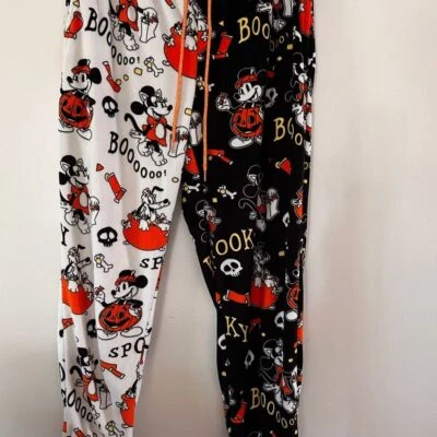 Parte inferior de pijama espeluznante de Mickey y Minnie Mouse de Disney talla M 8-10, suave y tierno Foto 1 de 4