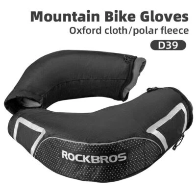 ROCKBROS Cubierta de Manillar MTB Bicicleta Calentador Invierno Pogies Guantes Térmicos a Prueba de Viento  Foto 1 de 4