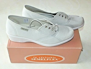 chaussons/chaussures SEMELFLEX Gigi toile beige taille 41 étiquetés à 34€ (vo) - Imagen 1 de 5