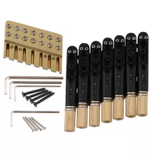 Fanned Frets 7 Saiten Headless Gitarrenbrücke & Saitenschloss Set - Bild 1 von 8