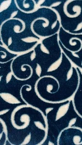 Alfombra de correr limpia hermosa vivienda patrón de plantas azul | 50x70 cm resistente - Imagen 1 de 1