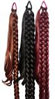 32" 200g Super Long Double Braided Ponytail Extension Wrap Hair Synthetic Women