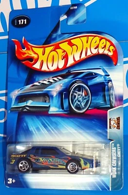 Chevy Hot Wheels 2004 Track Aces #171 azul Monte Carlo en tabla de tripulantes de trabajo Foto 1 de 2