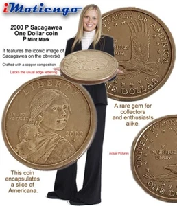 2000 P - Sacagawea One Dollar US Liberty Coin Rare - No Edge Writing - Picture 1 of 16