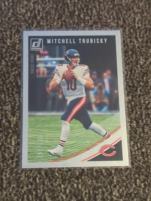 2018 Panini Donruss - Mitchell Trubisky #46 Press Proof Silver /100 Chicago Bear - Image 1 of 2