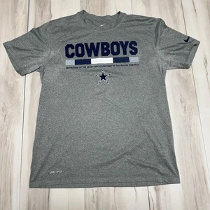 NFL Dallas Cowboys Adult Large Gray Nike Dri-Fit T-Shirt - Picture 1 of 5