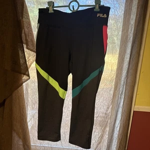 FILA Sport Performance Running Activewear Capri Leggings Größe Large Mehrfarbig - Bild 1 von 3