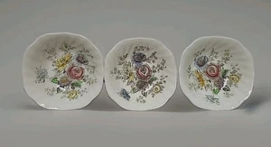 Johnson Brothers Sheraton 6" Fruit Bowls (Set of 3) Ironstone England FloralEUC - Picture 1 of 8