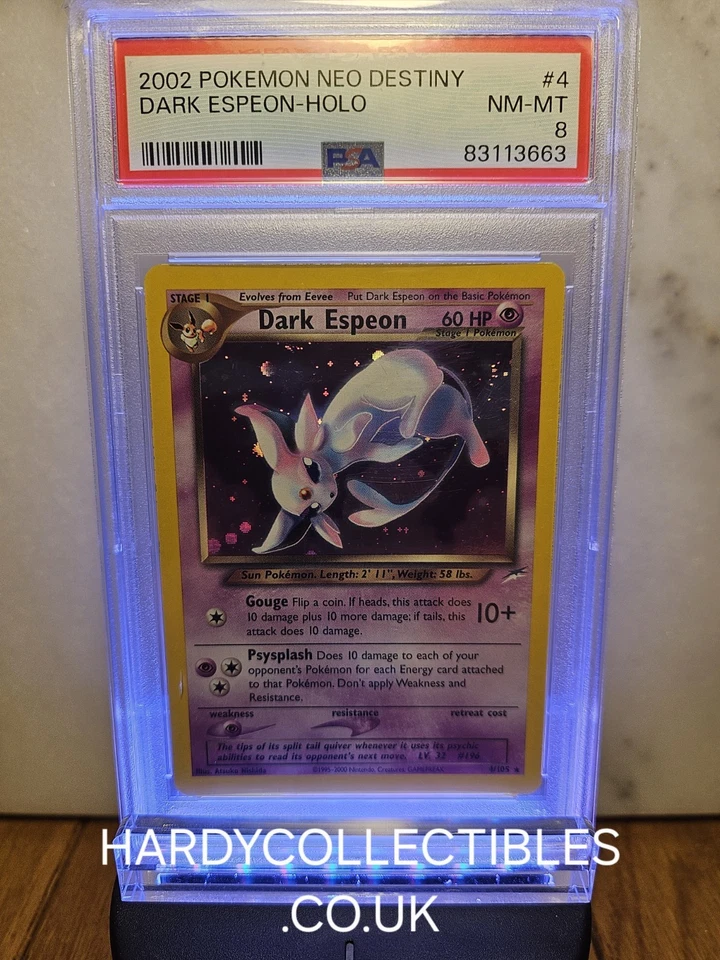 2002 Pokemon Neo Destiny Dark Espeon Holo PSA 8 Near Mint - Mint #4 - Image 1 of 1