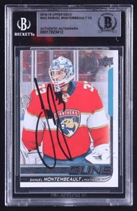 Samuel Montembeault Signed 2018-19 Upper Deck #242 YG RC (BGS) - Young Guns - Ro - Foto 1 di 2