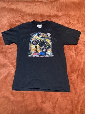 Camiseta de colección War Wagon Monster Truck juvenil L 14-16 años 90 firmada por conductores  Foto 1 de 4