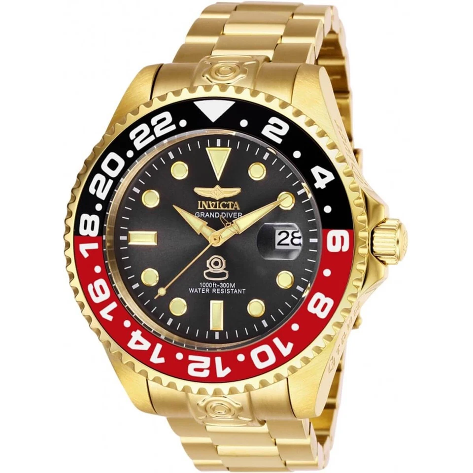 Invicta Men's Watch Pro Diver Automatic Charcoal Dial Yellow Gold Bracelet 27970 - Image 1 of 1