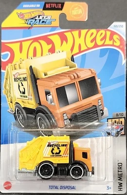 Camión de basura Hot Wheels Total Disposal #160 HW Metro 8/10 Mattel Netflix juguete 3+ Foto 1 de 4