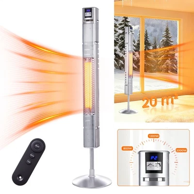 DENOTIP Infrarot Heizstrahler Terrassen Heizer Standheizg Wärme Strahler Heizgerät Timer