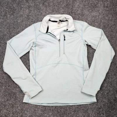 Pulôver Patagonia feminino médio meio zíper furos para polegar feito nos EUA inverno - Imagem 1 de 4