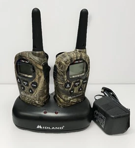 Midland X-Tra Talk Walkie Talkies- 2 Way Radios ALR5MO W/Charging Station -Camo - Zdjęcie 1 z 15