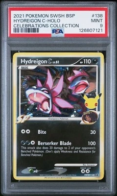 2021 Pokemon SWSH Black Star Promo Celebrations Hydreigon C-Holo PSA 9 Mint - Image 1 of 2