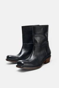 BOTINES VAQUEROS ZARA CUERO - Imagen 1 de 9