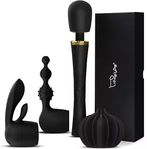 Stabvibrator Set für Paare, leistungsstarker kabelloser Vibrationsstab mit 3 Aufsätzen - Bild 1 von 9