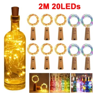 12x 20 LED wine bottle cork bottle light fairy lights lighting battery decoration - Picture 1 of 19