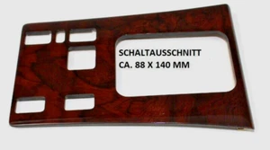SCHALTKONSOLE SCHALTBRETT WURZELHOLZ HOLZ FÜR MERCEDES W126 C126 NEU 11 - Picture 1 of 3