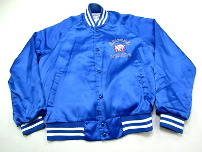 VTG University of Arizona Satin Jacket Mens Small Wildcats Snap Down Chalk Line - Image 1 of 4