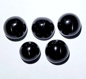 5.4ct Lot of 5 Dark Green Cats Eye Kornerupine Natural Mined Unheated Round Cabs - Picture 1 of 7